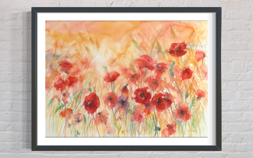 Evening Poppy Field Limited Edition Print